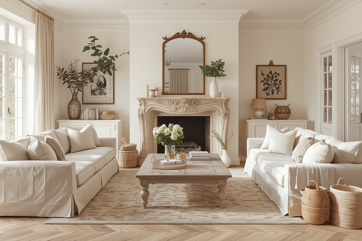 Modern French Country Living Room: Embracing Cottage Charm With Elegance